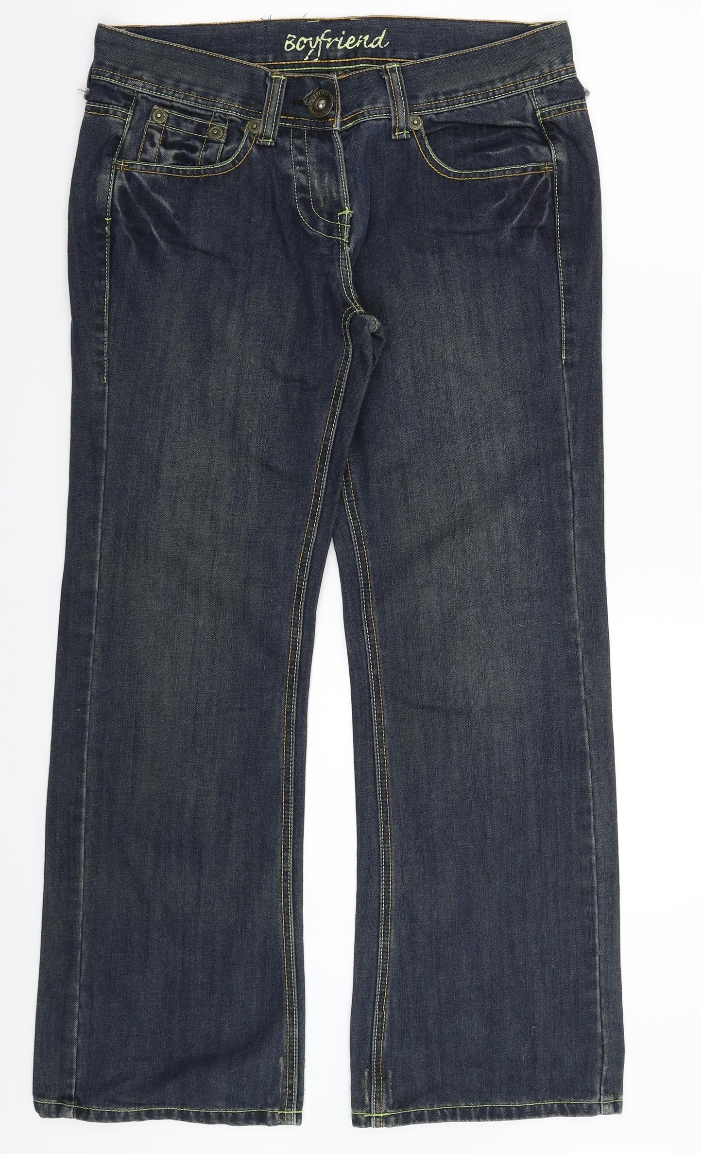 Falmer Womens Blue  Denim Boyfriend Jeans Size 10 L29 in