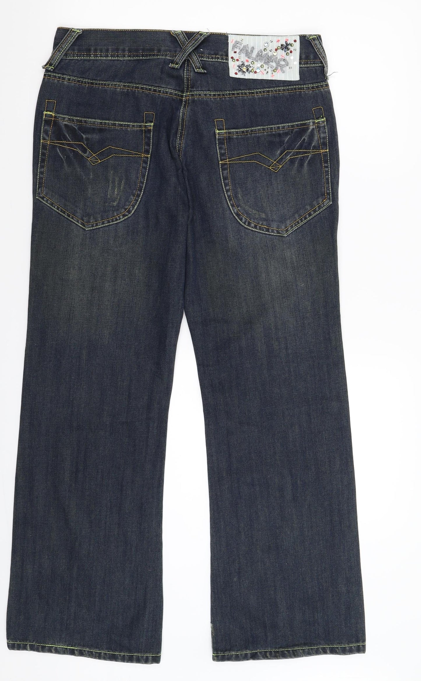 Falmer Womens Blue  Denim Boyfriend Jeans Size 10 L29 in