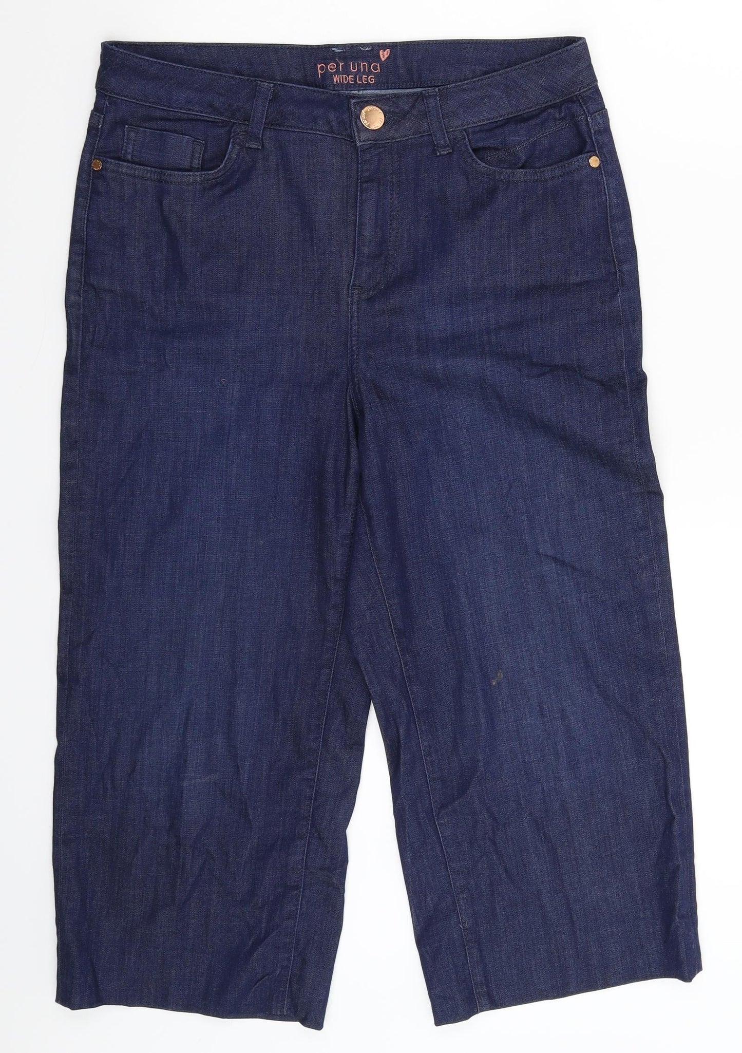 Per Una Womens Blue  Denim Cropped Jeans Size 12 L21 in