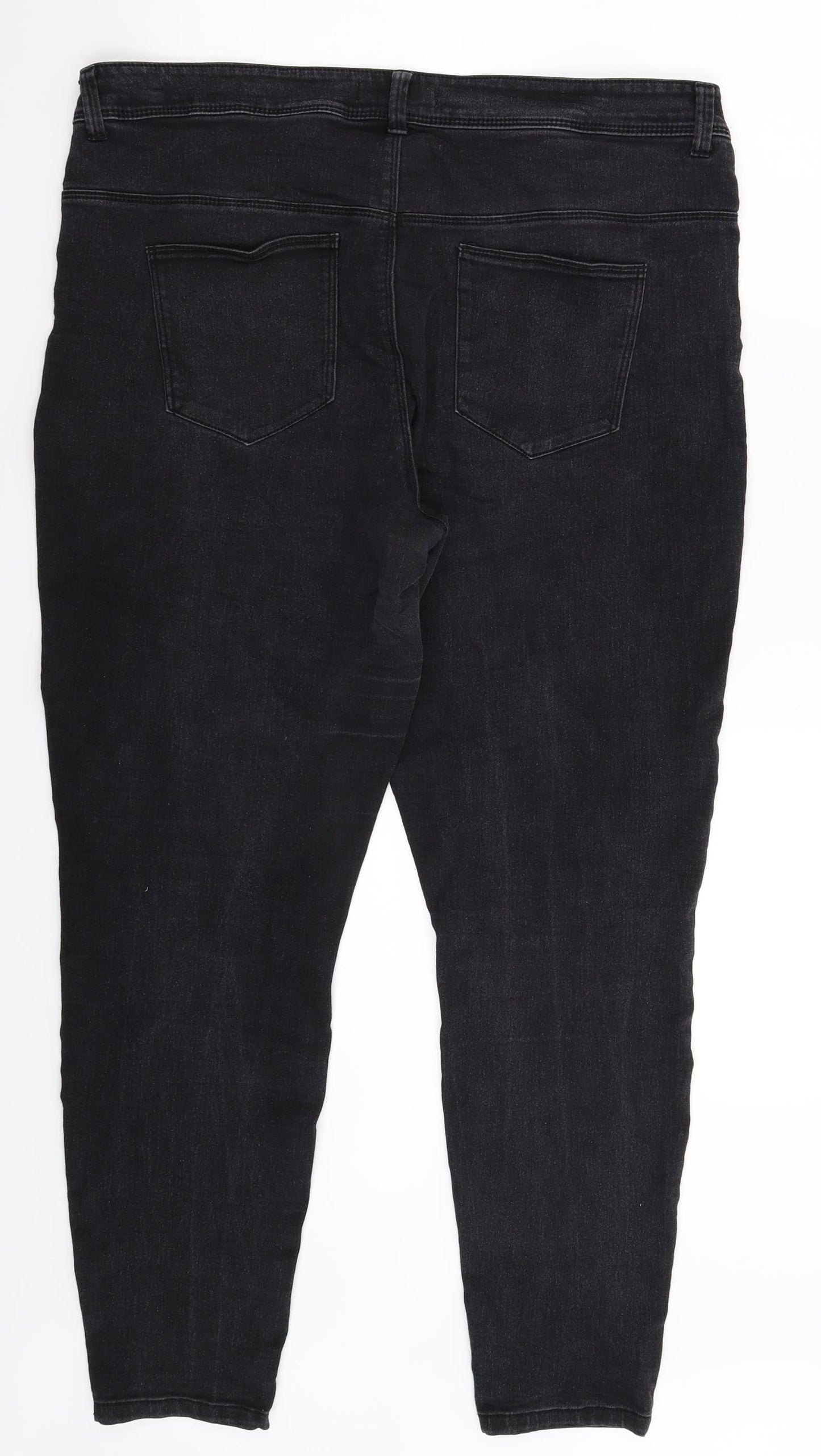 Denim Co Womens Black  Denim Jegging Jeans Size 18 L29 in