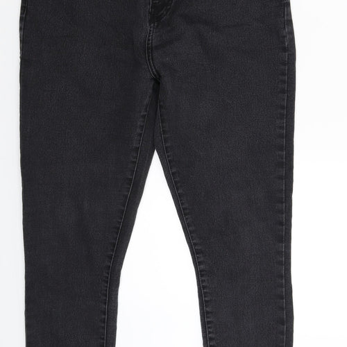Boohoo Womens Black  Denim Skinny Jeans Size 10 L26 in