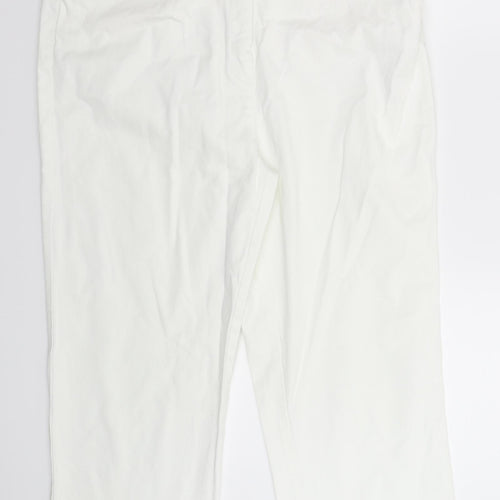 Bonmarché Womens White  Denim Cropped Jeans Size 14 L21 in