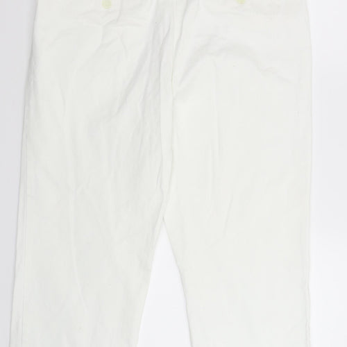 Bonmarché Womens White  Denim Cropped Jeans Size 14 L21 in