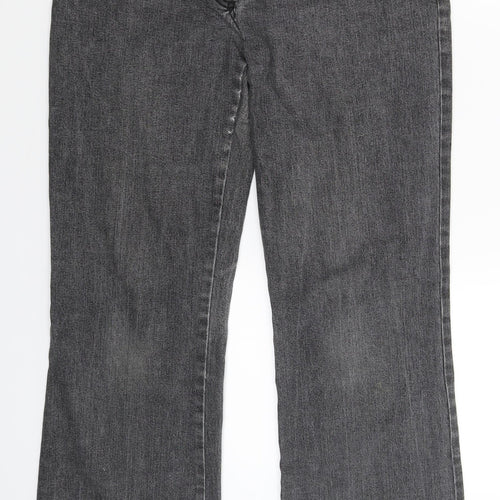 Marks and Spencer Womens Black  Denim Bootcut Jeans Size 31 in L29 in