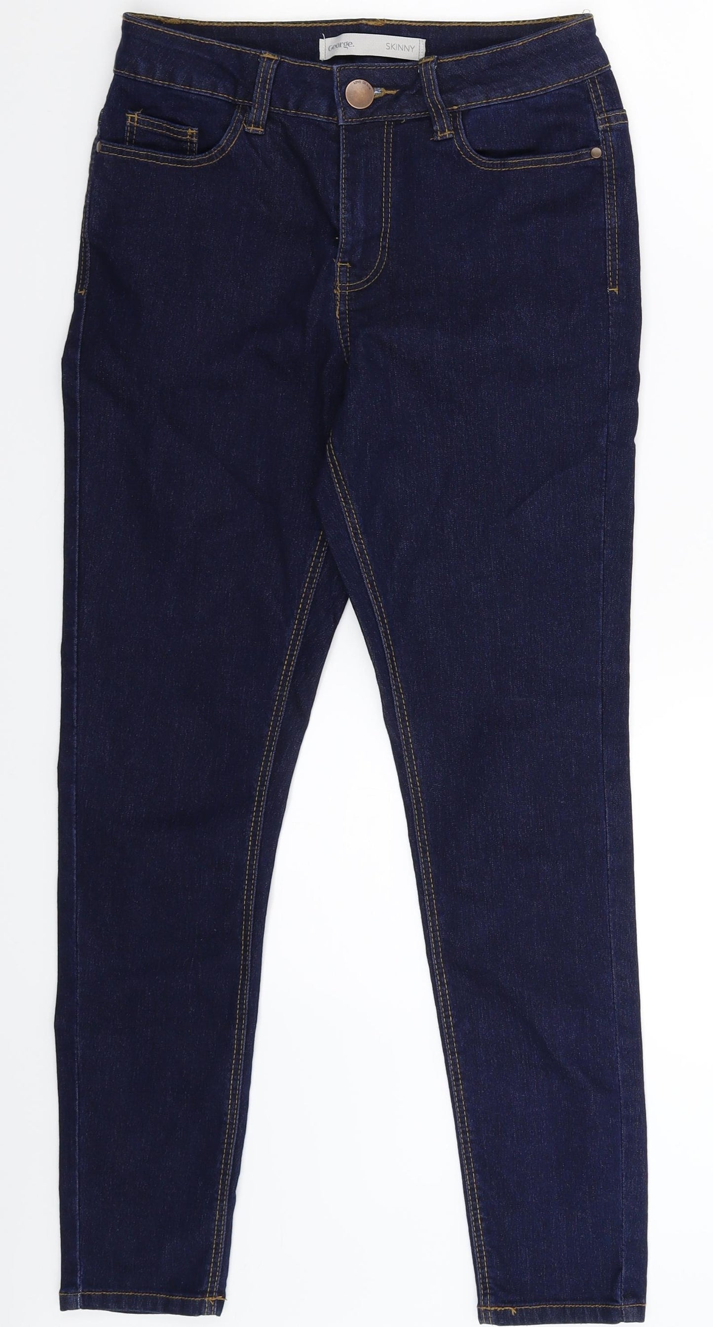 George Womens Blue  Denim Skinny Jeans Size 8 L27 in