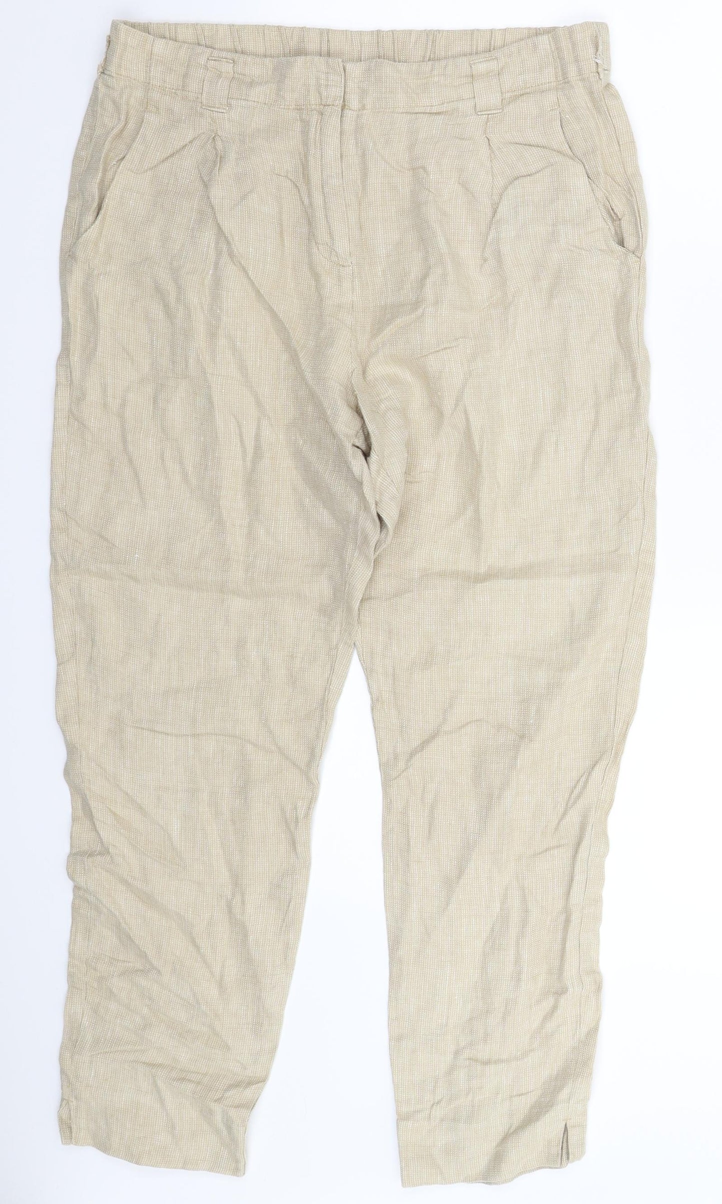 TU Womens Beige   Trousers  Size 12 L27 in