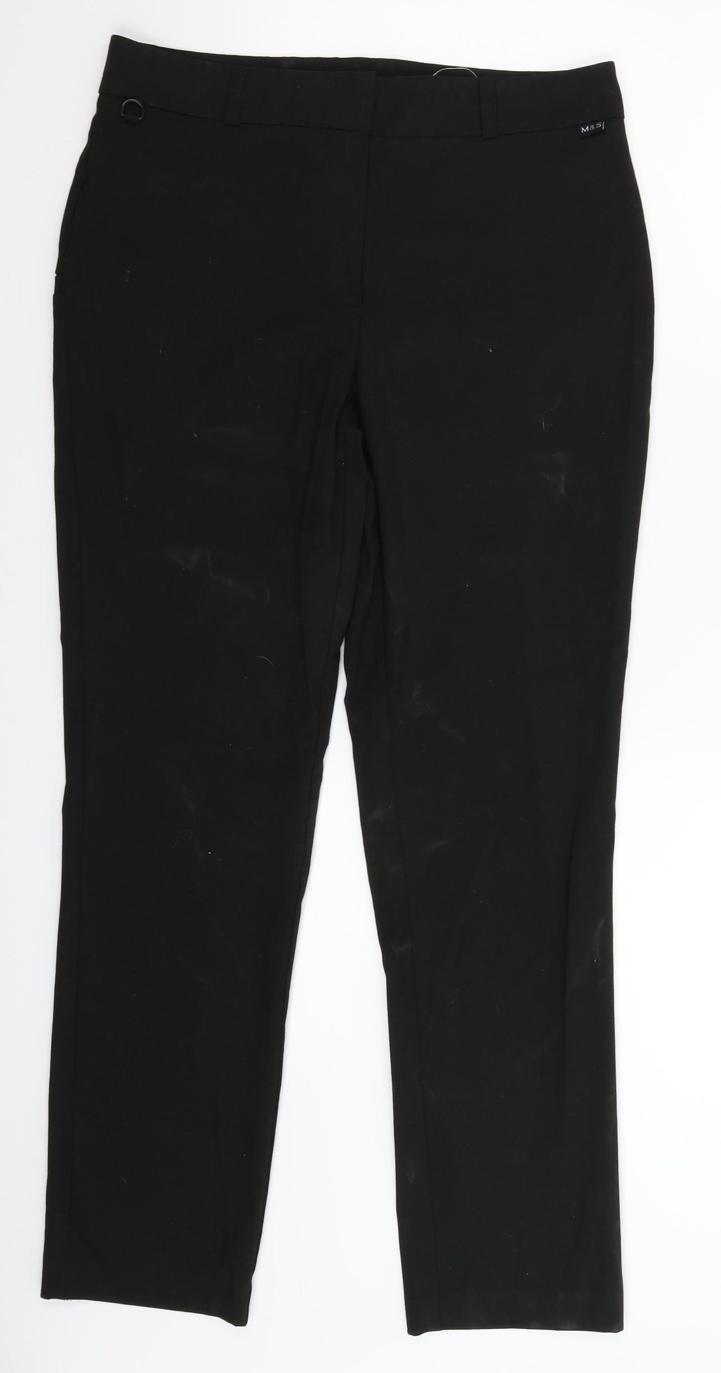 Marks and Spencer Womens Black   Trousers  Size 8 L27 in