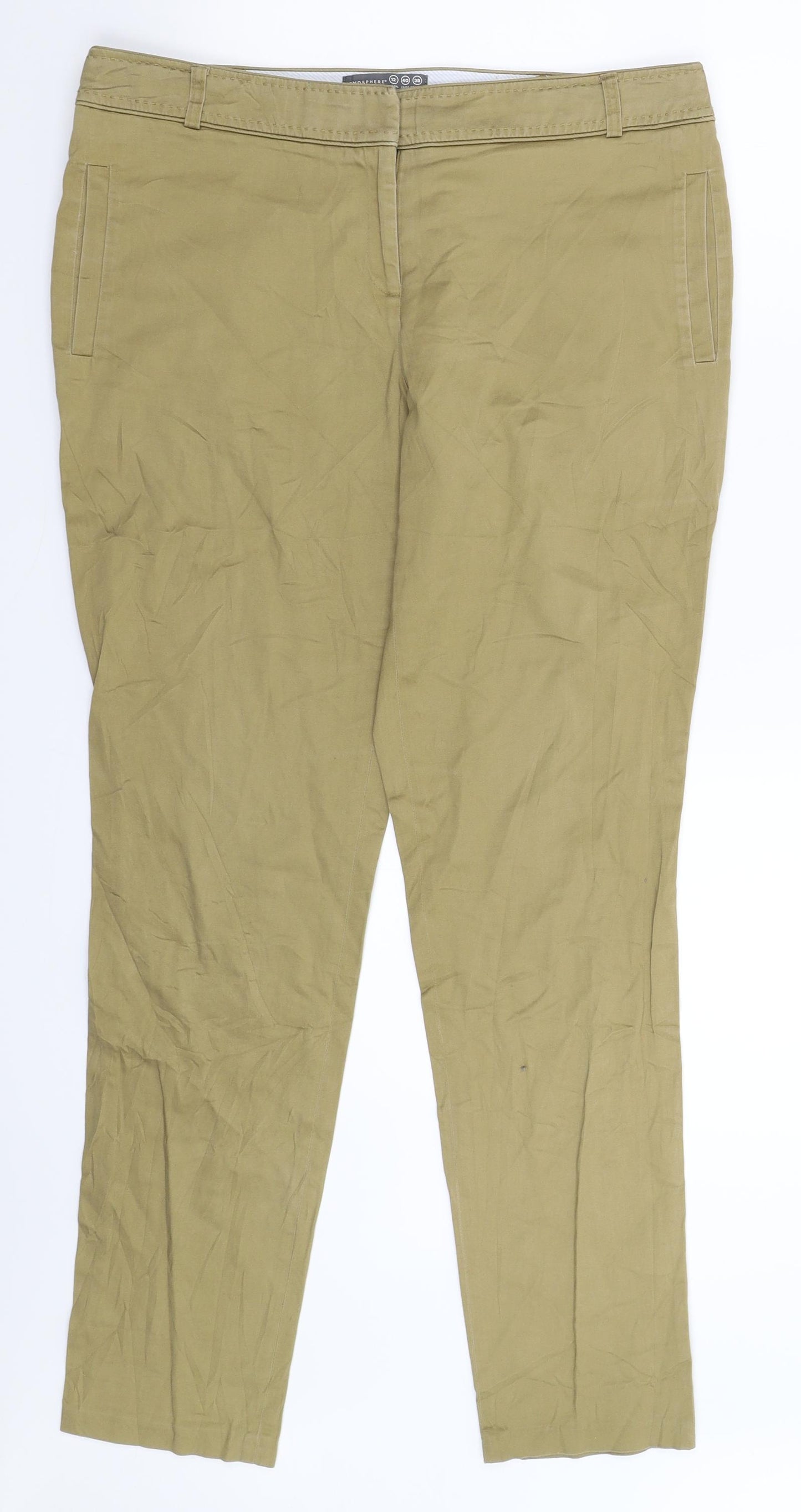 Atmosphere Womens Beige   Chino Trousers Size 12 L30 in
