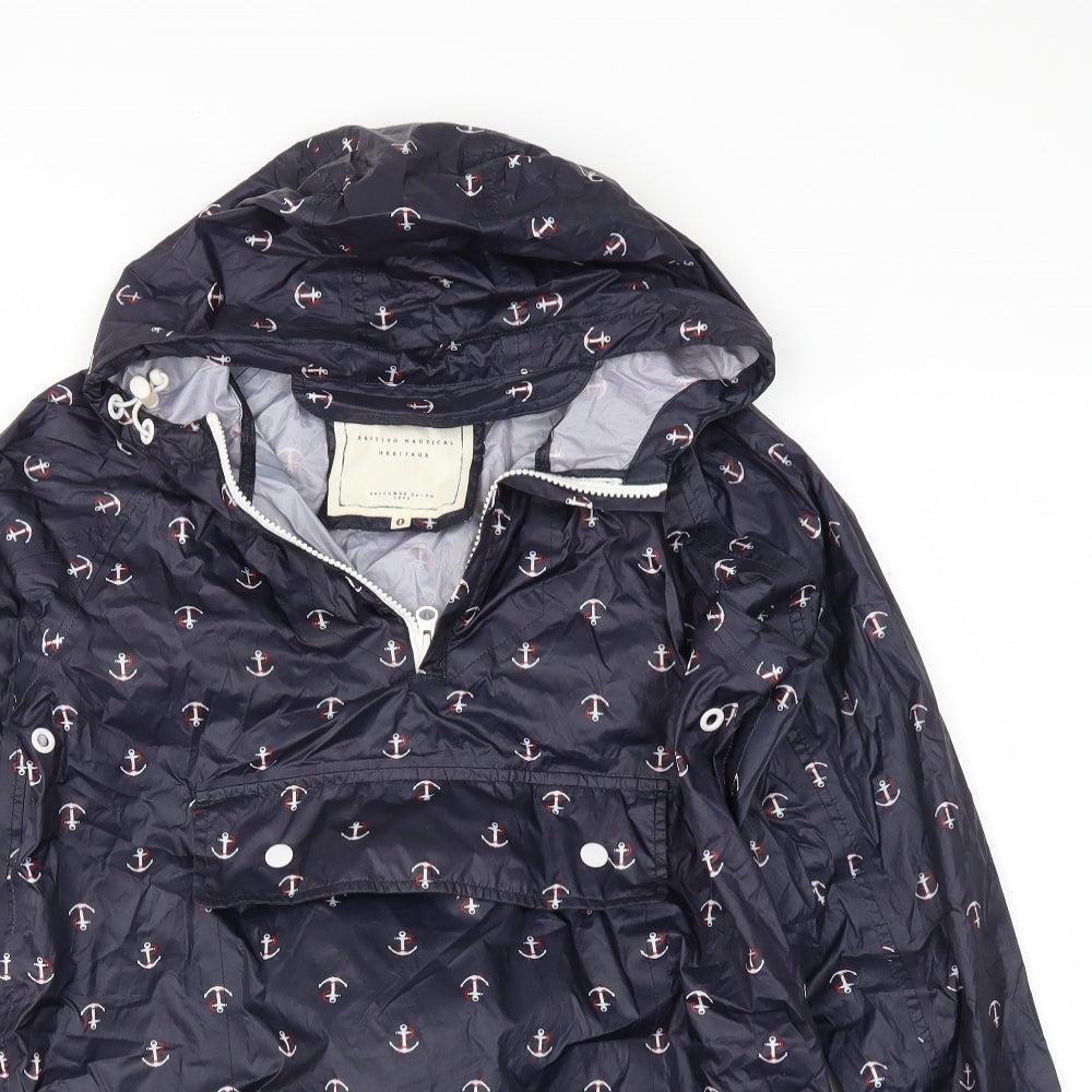 Quba & Co Womens Blue   Rain Coat Coat Size S