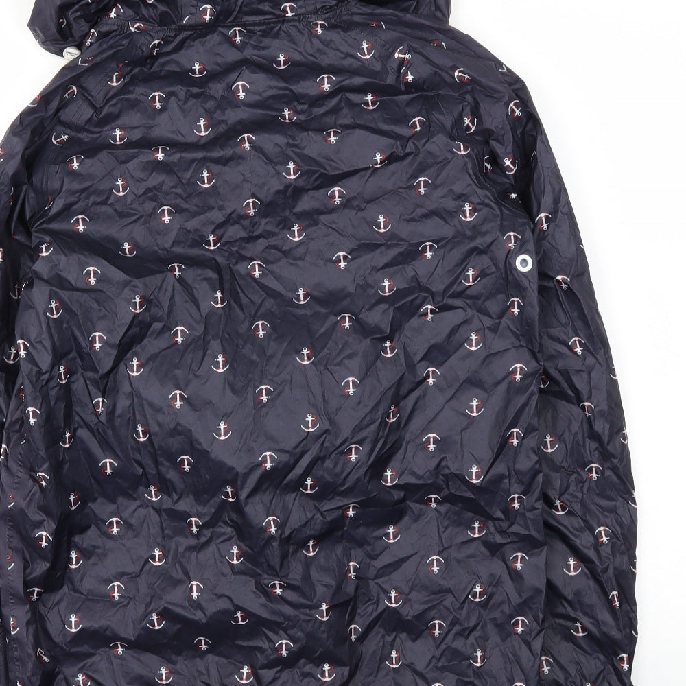 Quba & Co Womens Blue   Rain Coat Coat Size S