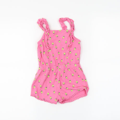 Preworn Girls Pink   Playsuit One-Piece Size 2-3 Years