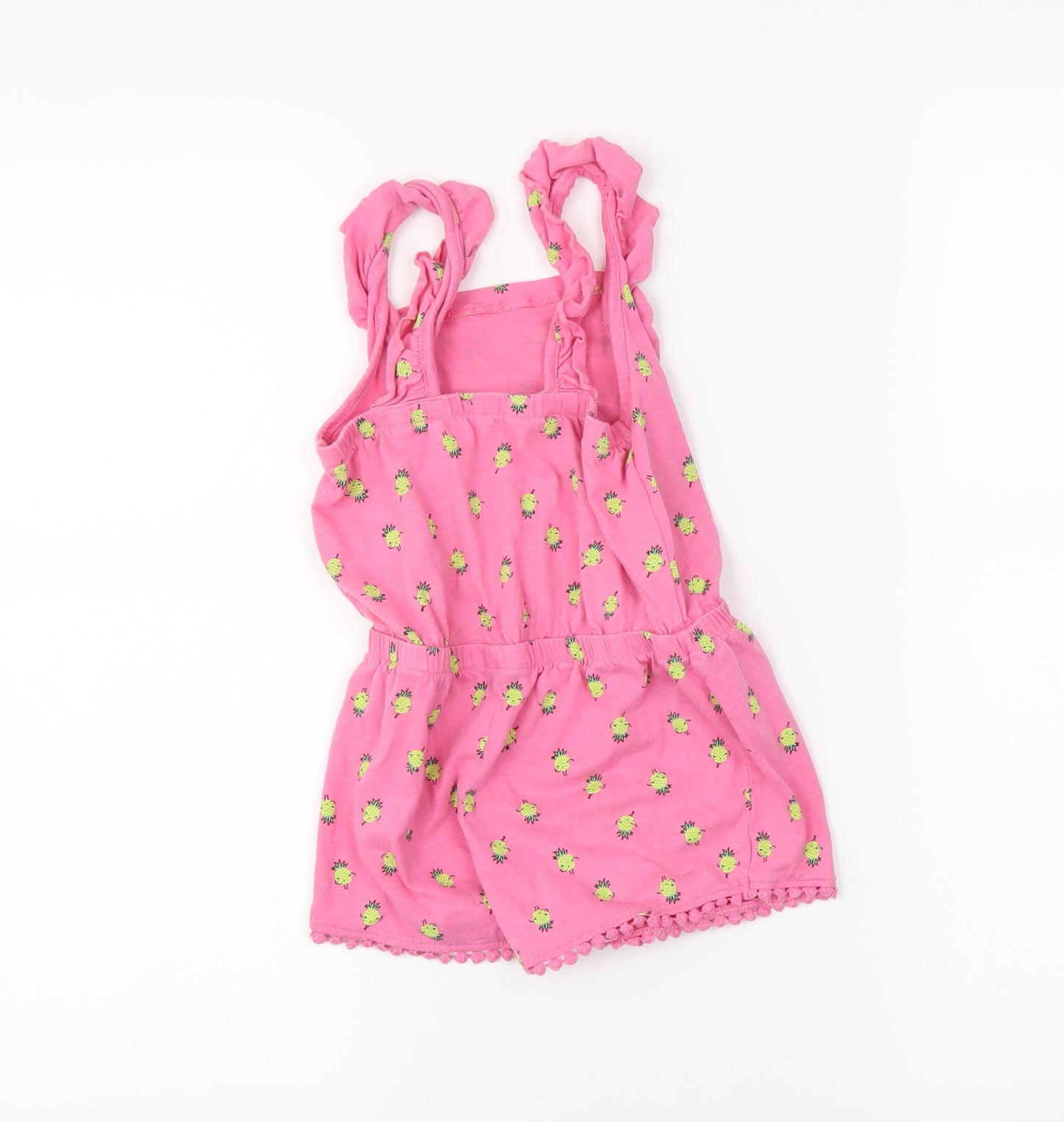 Preworn Girls Pink   Playsuit One-Piece Size 2-3 Years