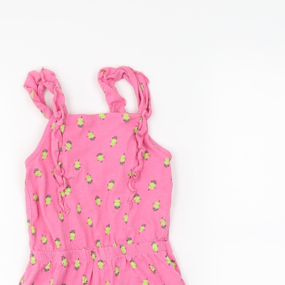 Preworn Girls Pink   Playsuit One-Piece Size 2-3 Years