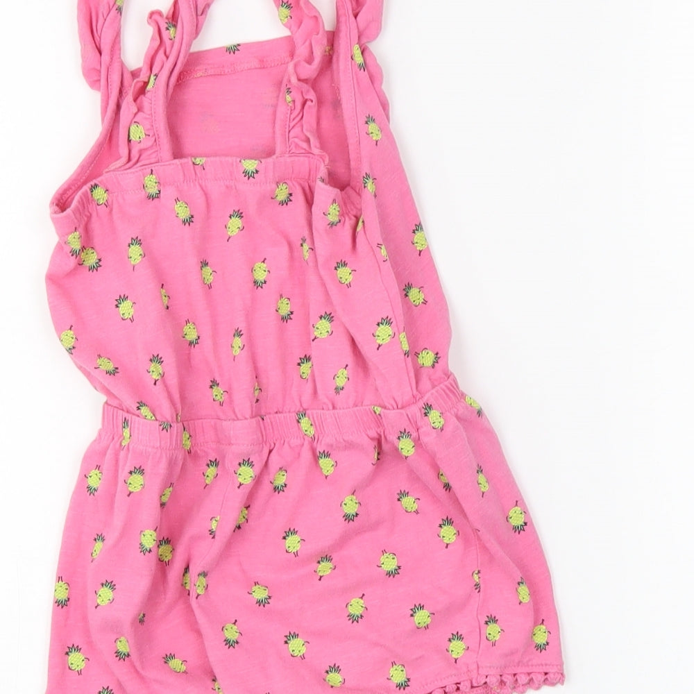 Preworn Girls Pink   Playsuit One-Piece Size 2-3 Years