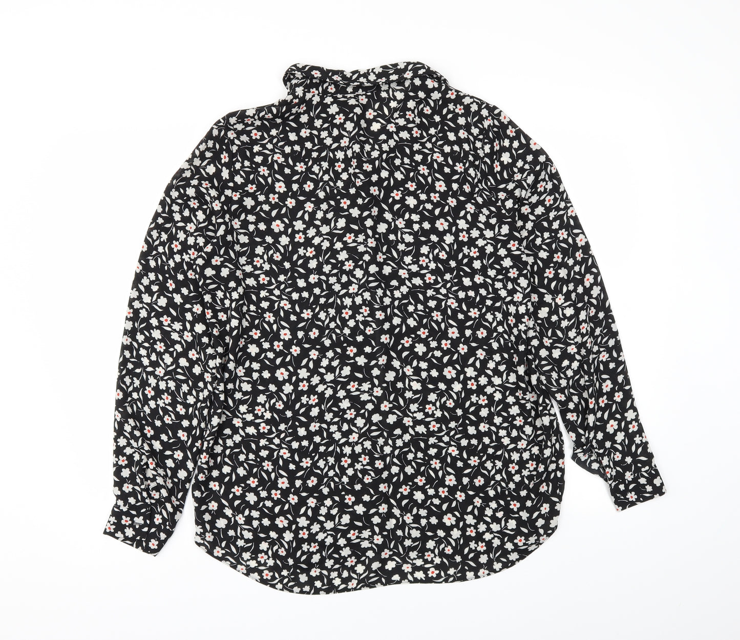 Primark Womens Black Floral  Basic Blouse Size 12