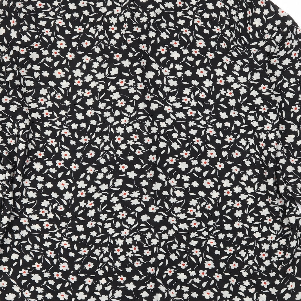 Primark Womens Black Floral  Basic Blouse Size 12