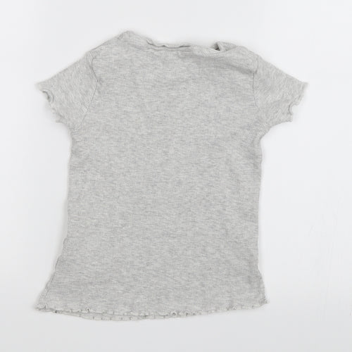 George Girls Grey   Basic T-Shirt Size 5-6 Years