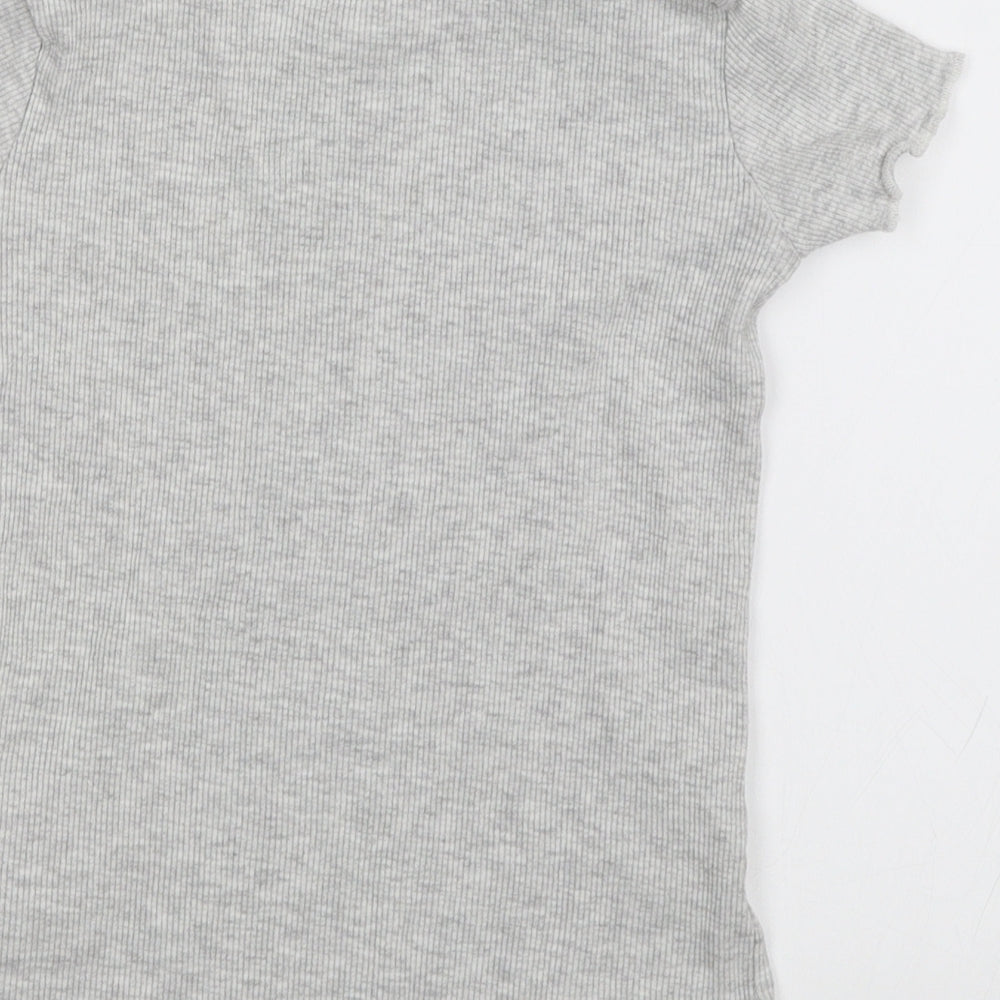 George Girls Grey   Basic T-Shirt Size 5-6 Years