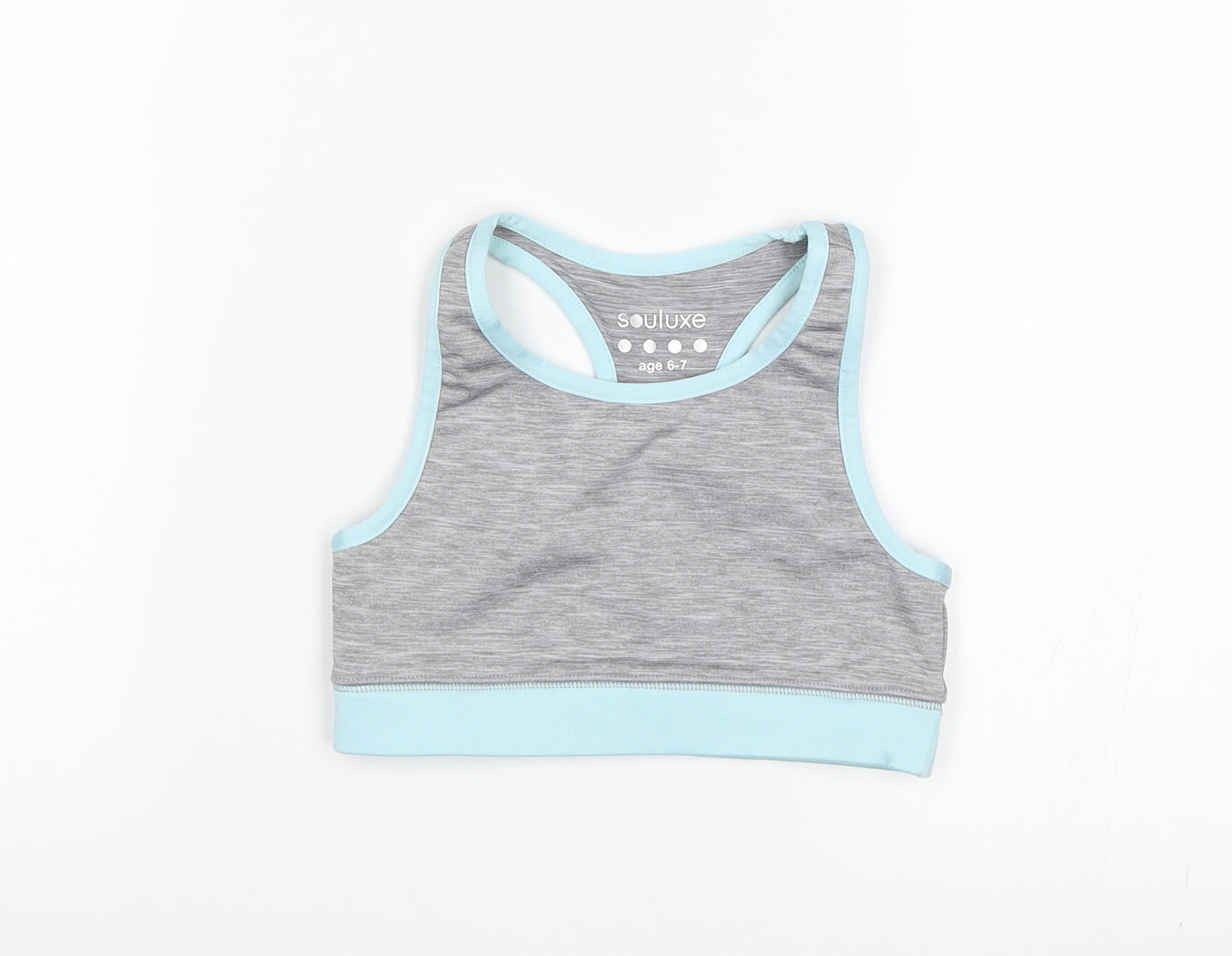 Matalan Girls Grey   Cropped Tank Size 6-7 Years