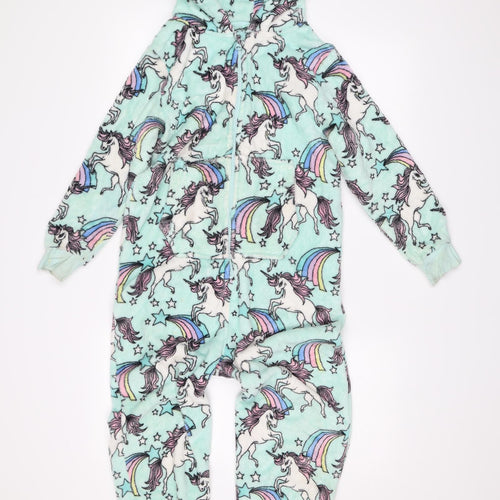 NEXT Girls Green   Top One Piece Size 9 Years  - Unicorns