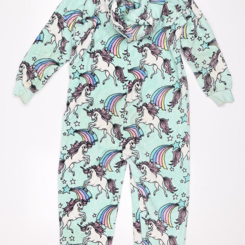 NEXT Girls Green   Top One Piece Size 9 Years  - Unicorns