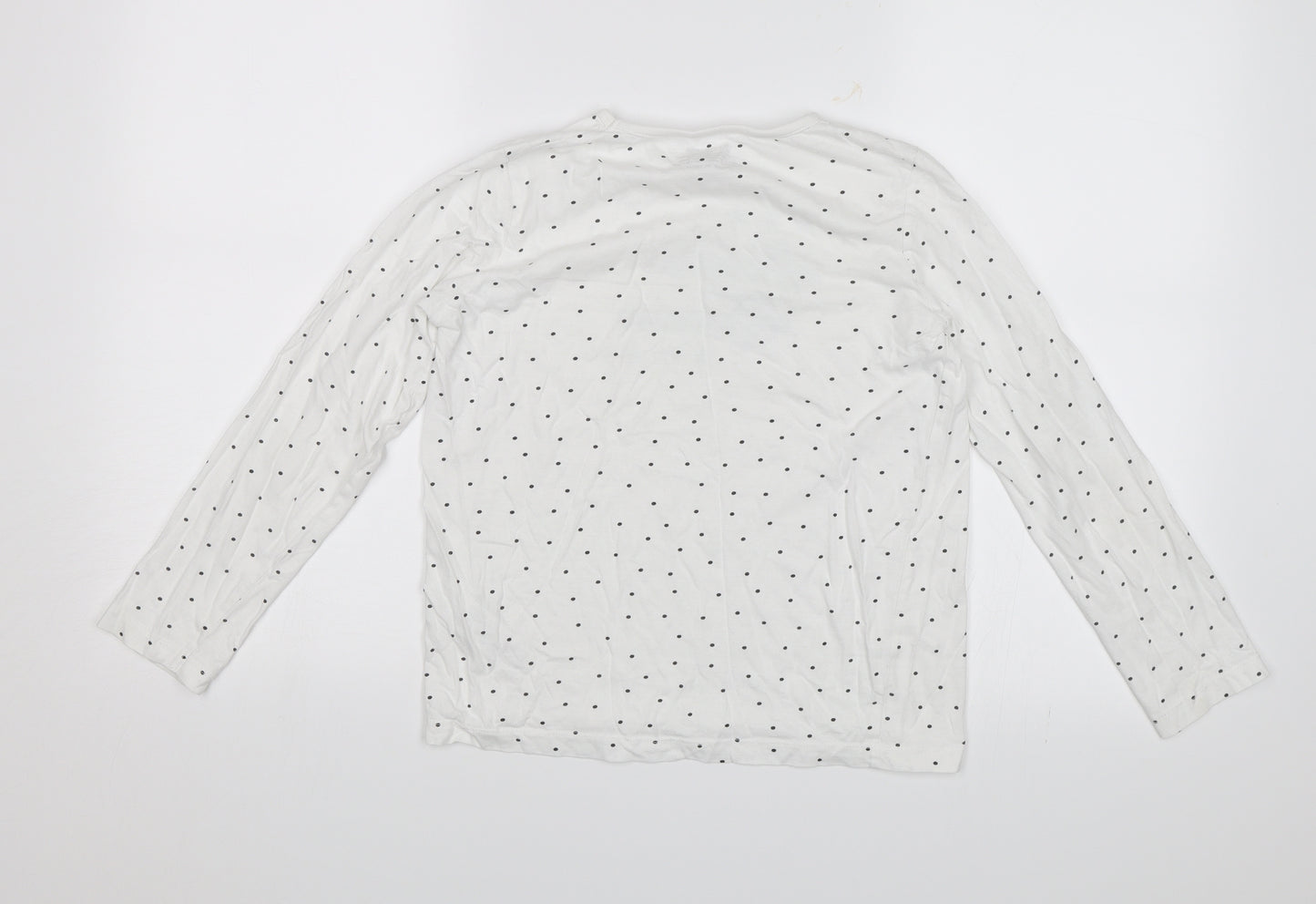 Primark Girls White Polka Dot  Basic T-Shirt Size 10-11 Years  - Selfie Queen