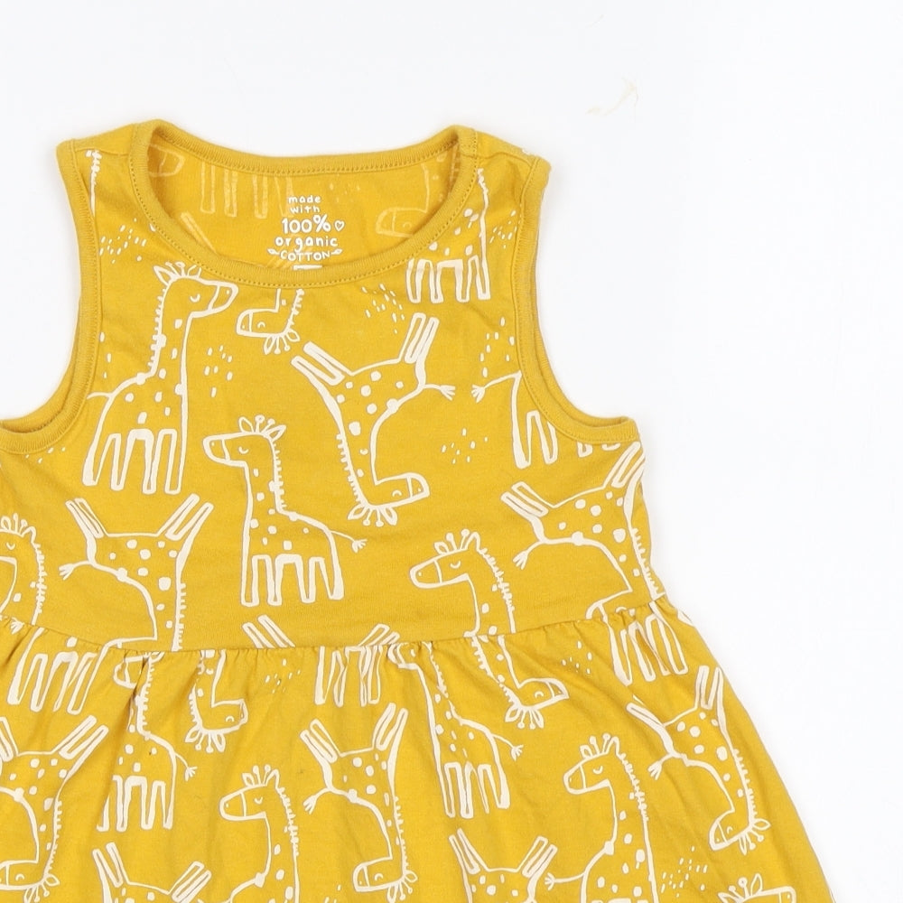 F&F Girls Yellow   Shift  Size 4-5 Years  - Giraffe