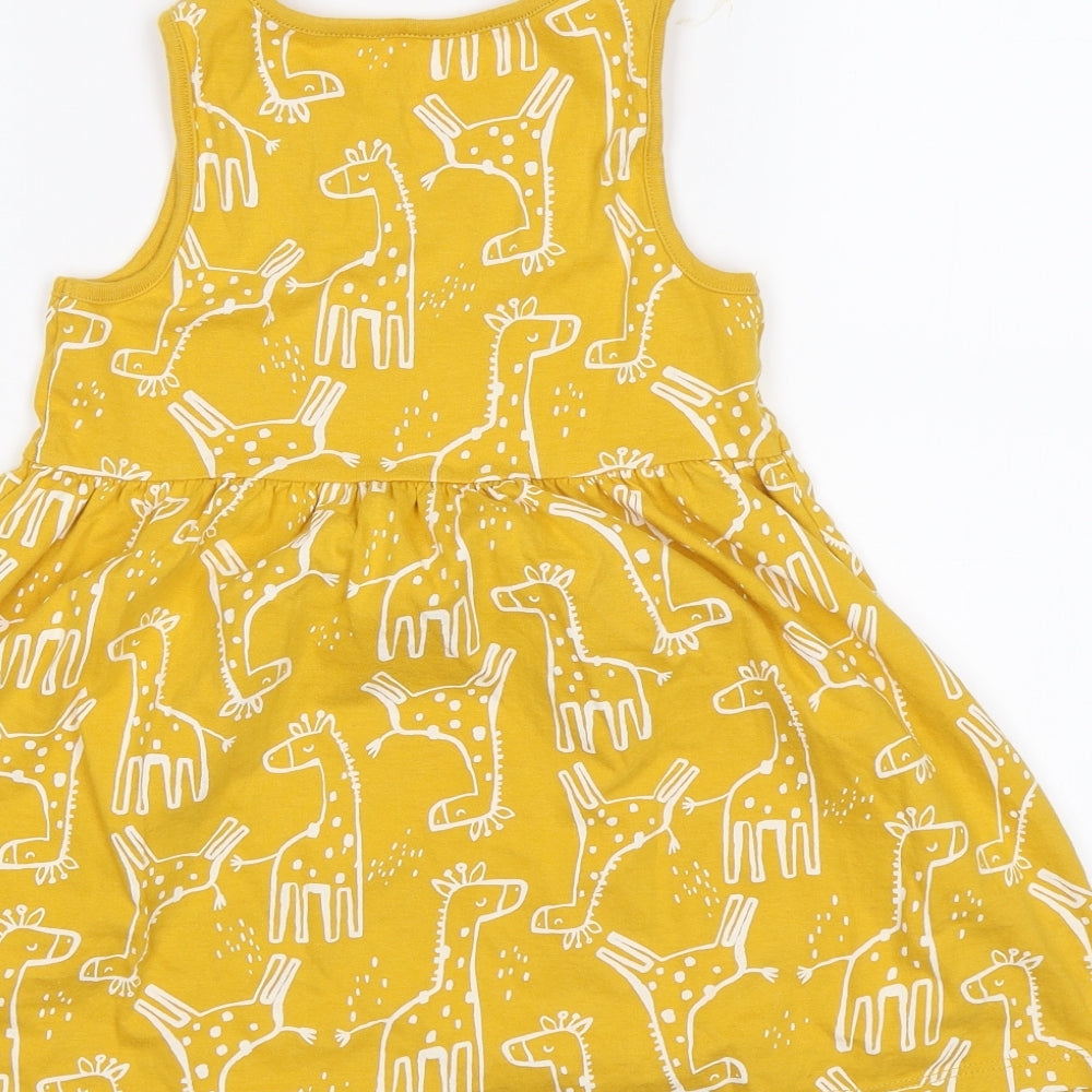 F&F Girls Yellow   Shift  Size 4-5 Years  - Giraffe