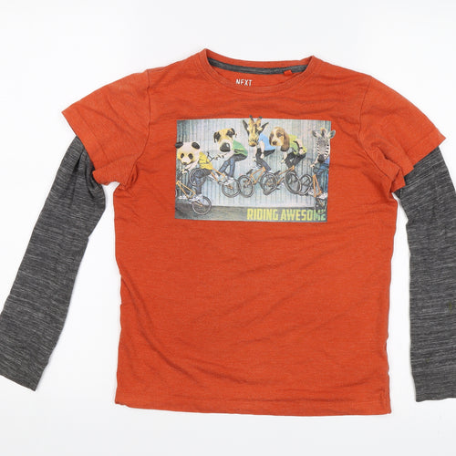 NEXT Boys Orange   Jersey Casual Size 9 Years  - Riding Awesome