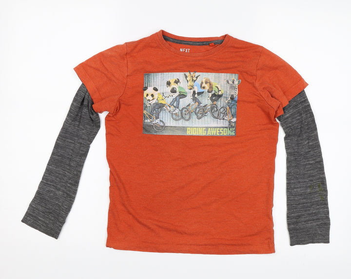 NEXT Boys Orange Jersey Casual Size 9 Years - Riding Awesome