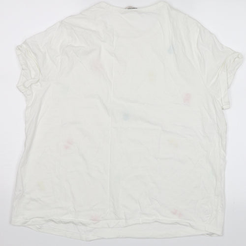 TU Womens White   Basic T-Shirt Size 20  - Swim
