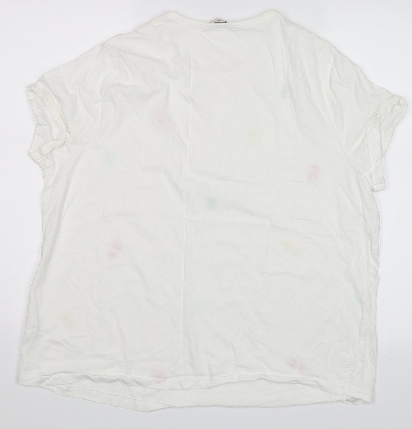 TU Womens White   Basic T-Shirt Size 20  - Swim