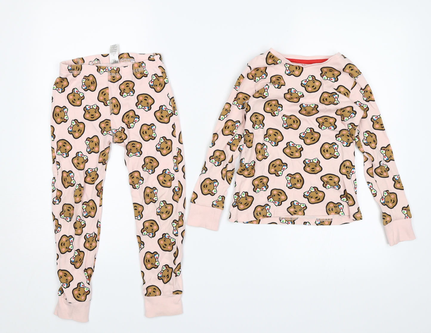 George Girls Pink   Top Pyjama Set Size 5-6 Years  - Bears