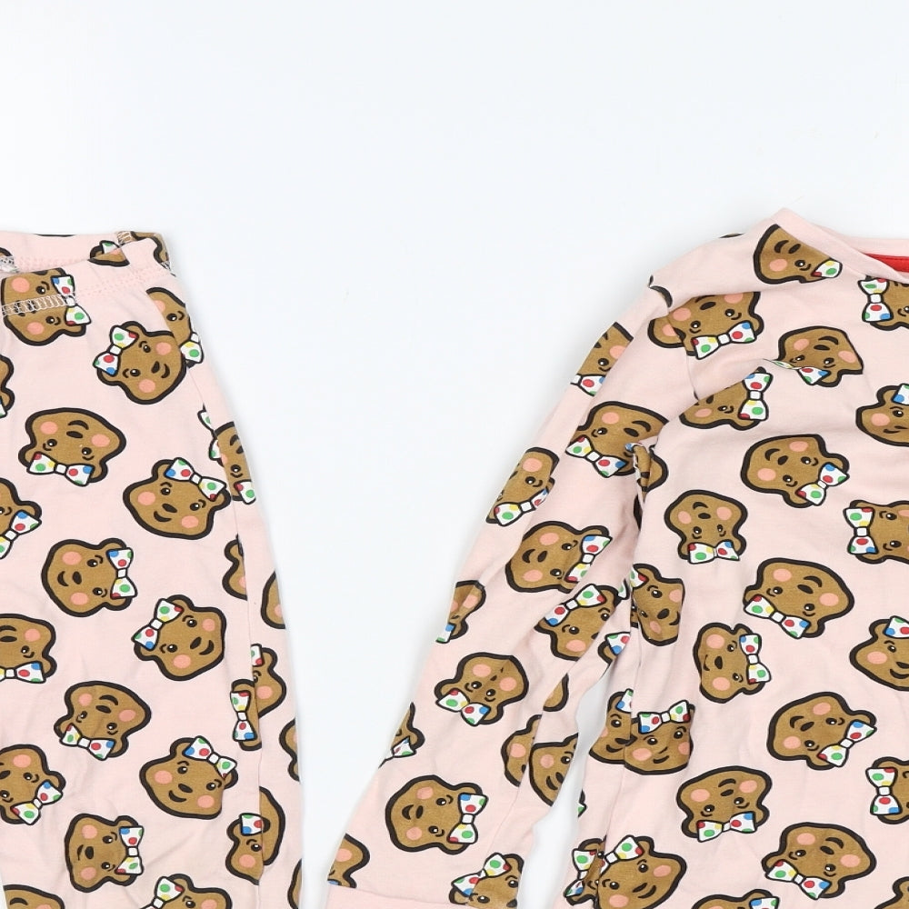 George Girls Pink   Top Pyjama Set Size 5-6 Years  - Bears