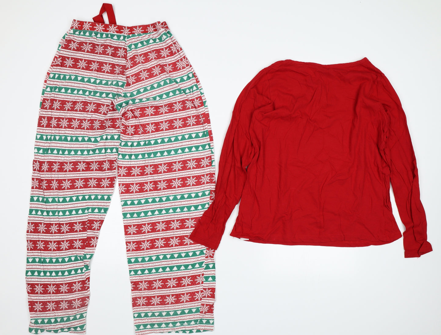 Avon Womens Red   Top Pyjama Set Size 8  - Christmas