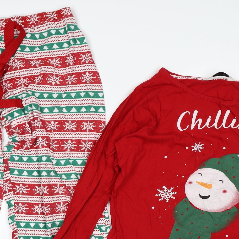 Avon Womens Red   Top Pyjama Set Size 8  - Christmas