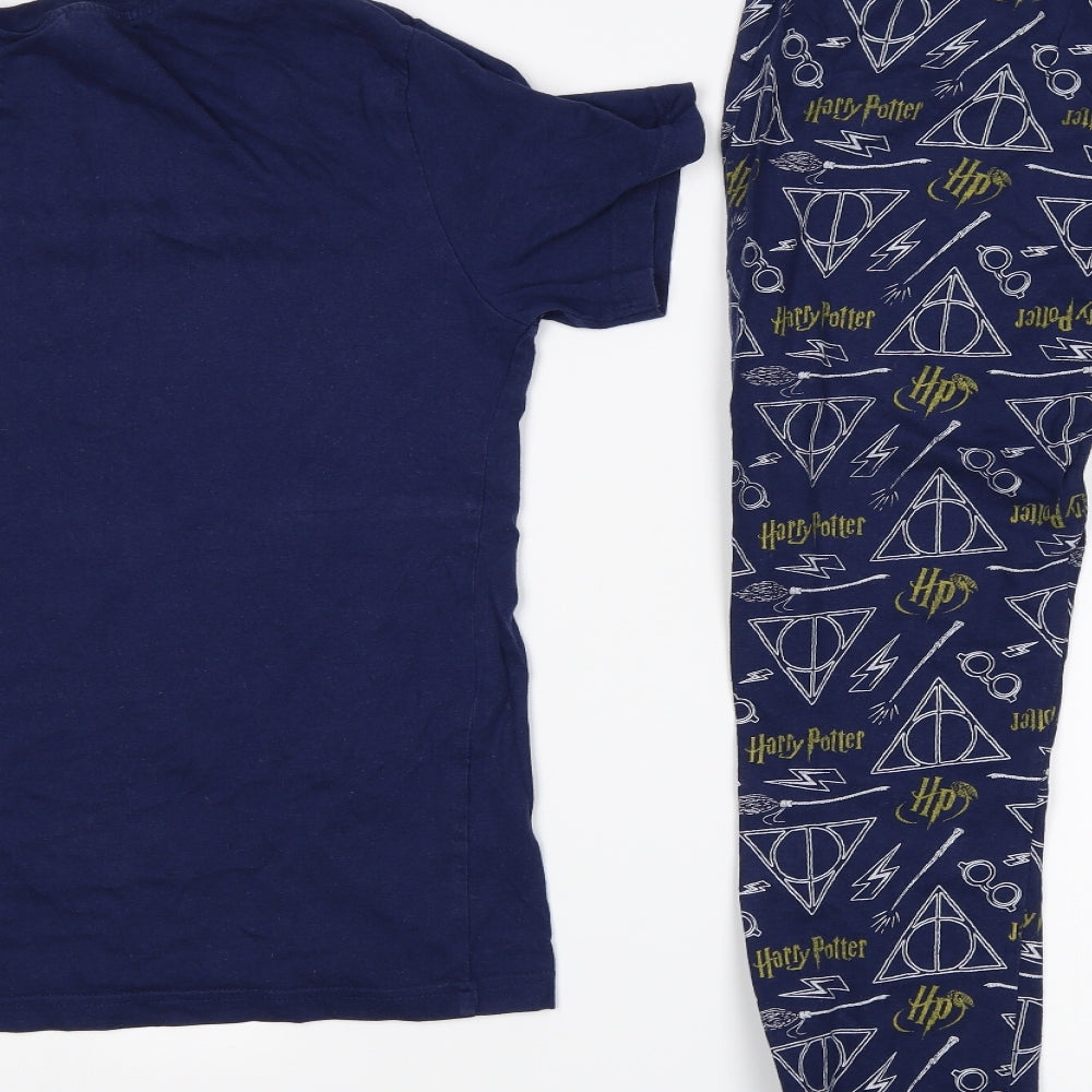 Primark Boys Blue    Pyjama Pants Size 11-12 Years  - Deathly Hallows