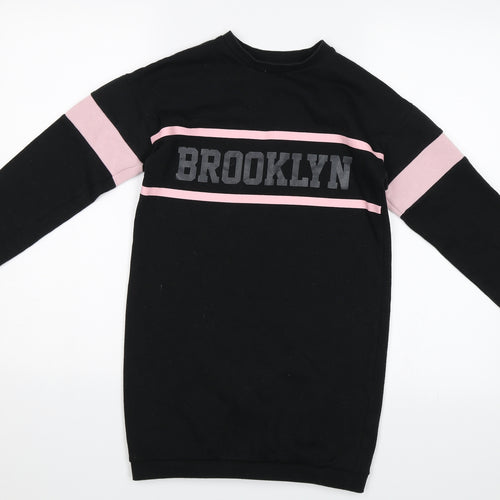 Primark Girls Black   Pullover Jumper Size 10-11 Years  - Brooklyn