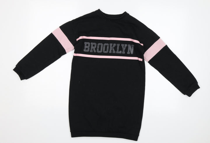 Primark Girls Black   Pullover Jumper Size 10-11 Years  - Brooklyn
