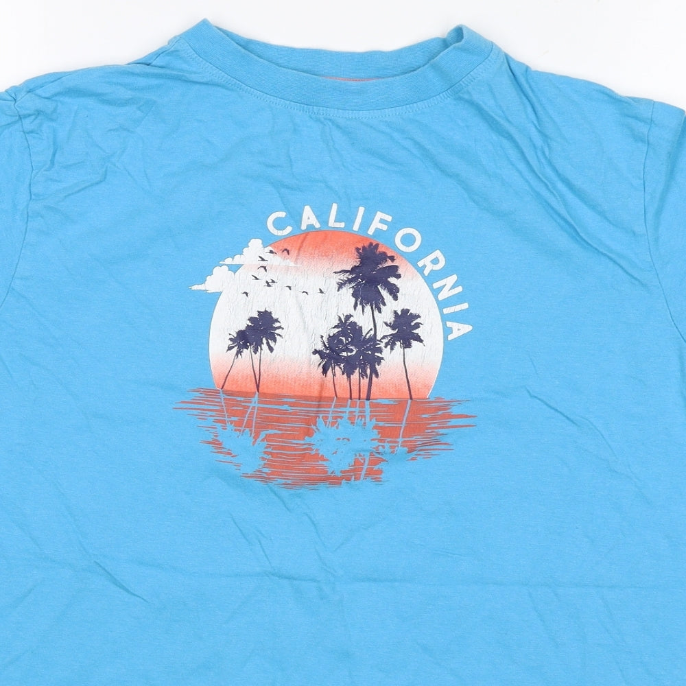Primark Boys Blue   Basic T-Shirt Size 13-14 Years  - California