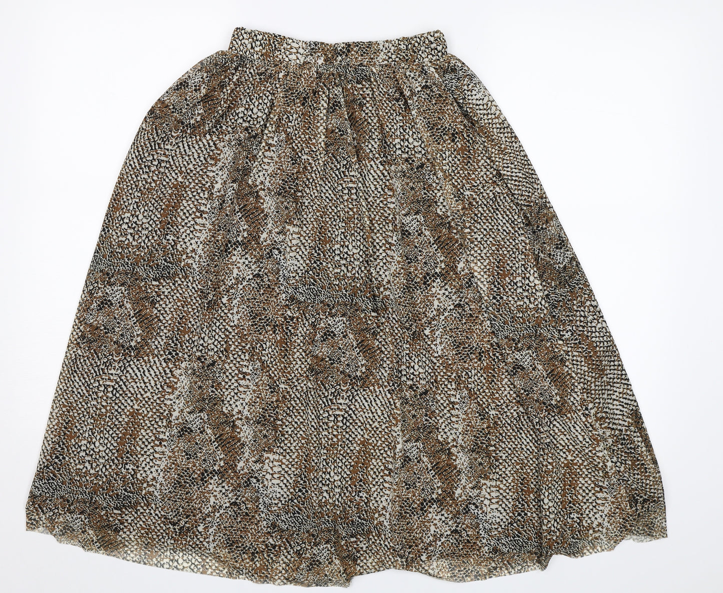 RESERVED Womens Brown Animal Print  Swing Skirt Size 6