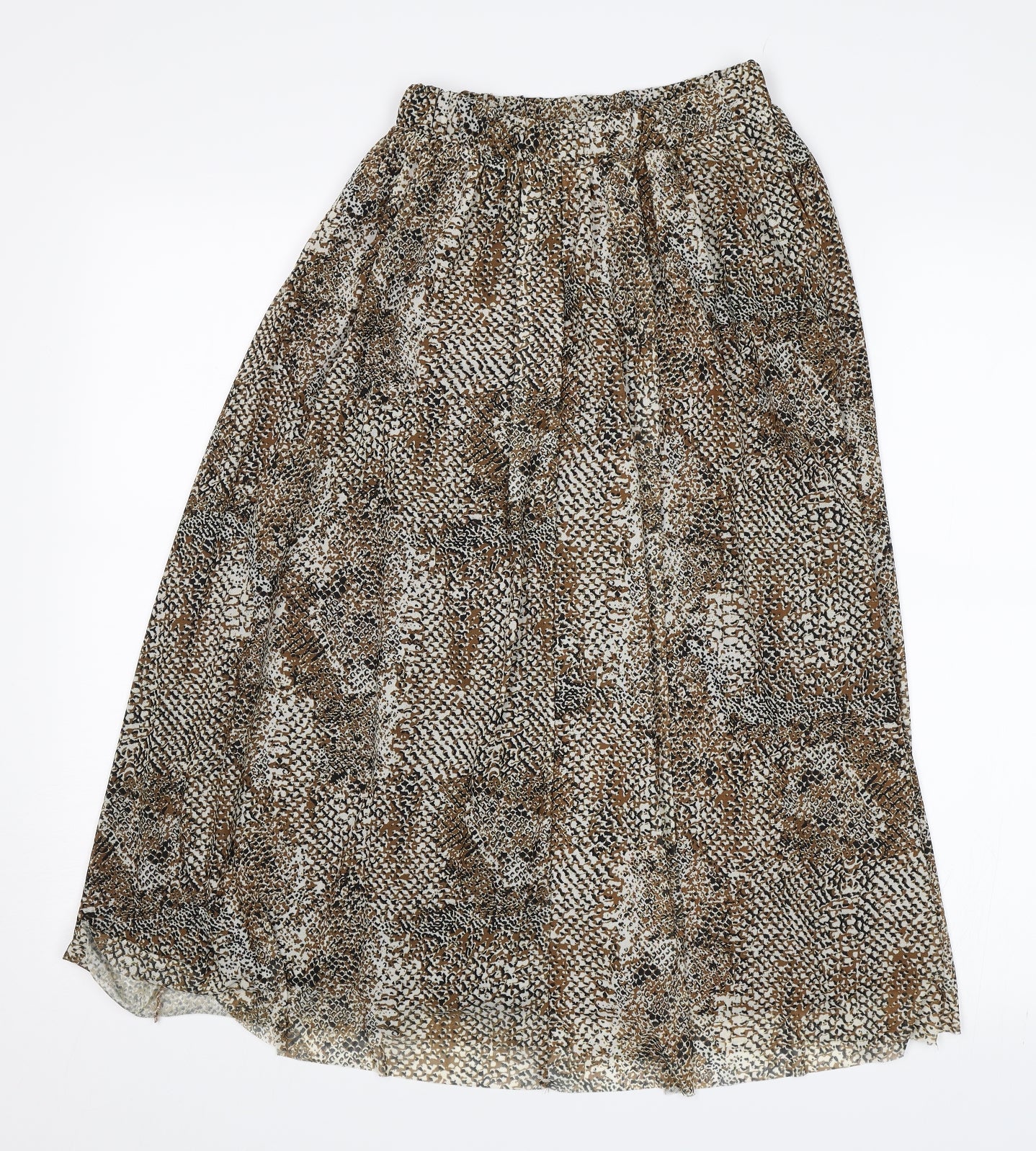 RESERVED Womens Brown Animal Print  Swing Skirt Size 6