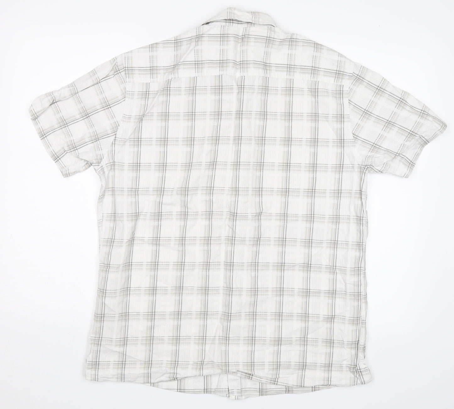 Burton Mens White Striped   Button-Up Size L