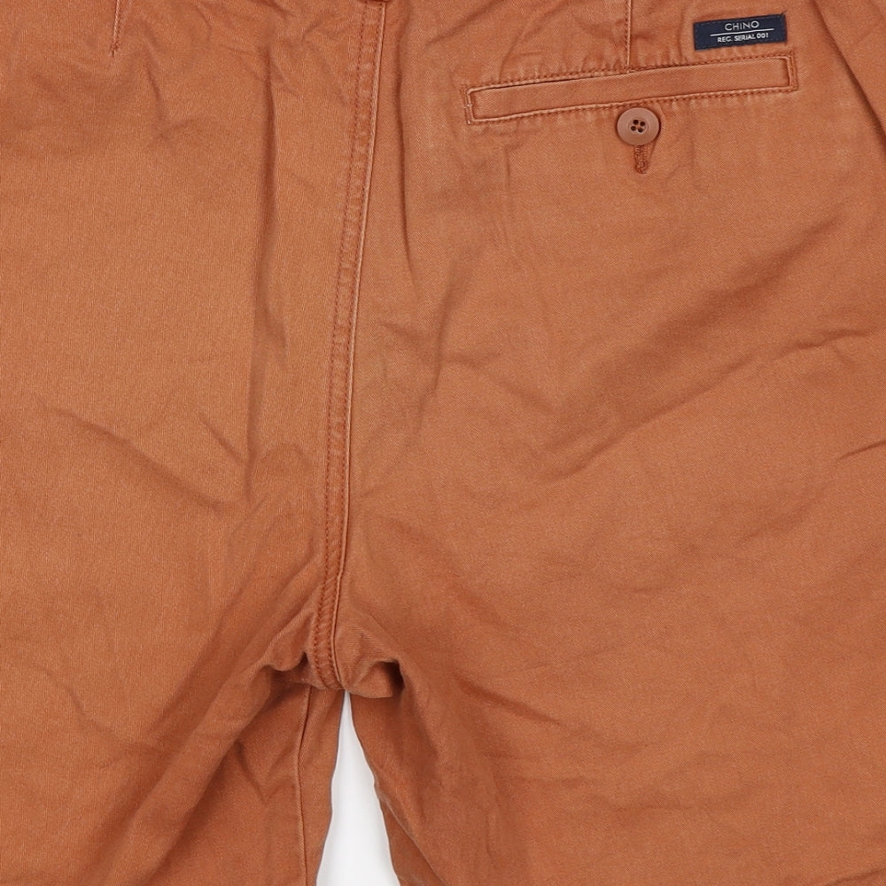 M&S Mens Orange   Chino Shorts Size 32