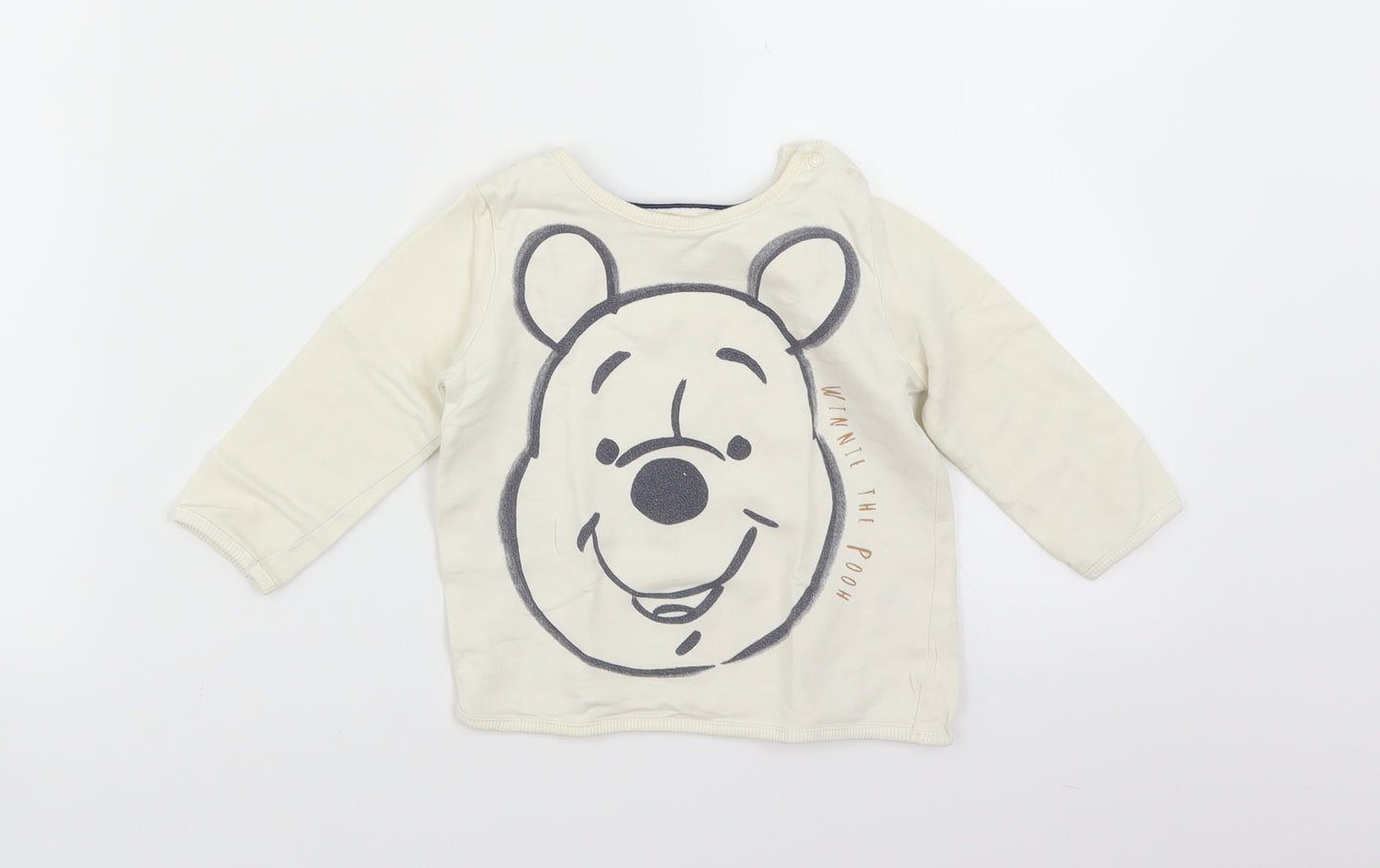 George Baby White   Pullover Jumper Size 6-9 Months  - Winnie The Pooh