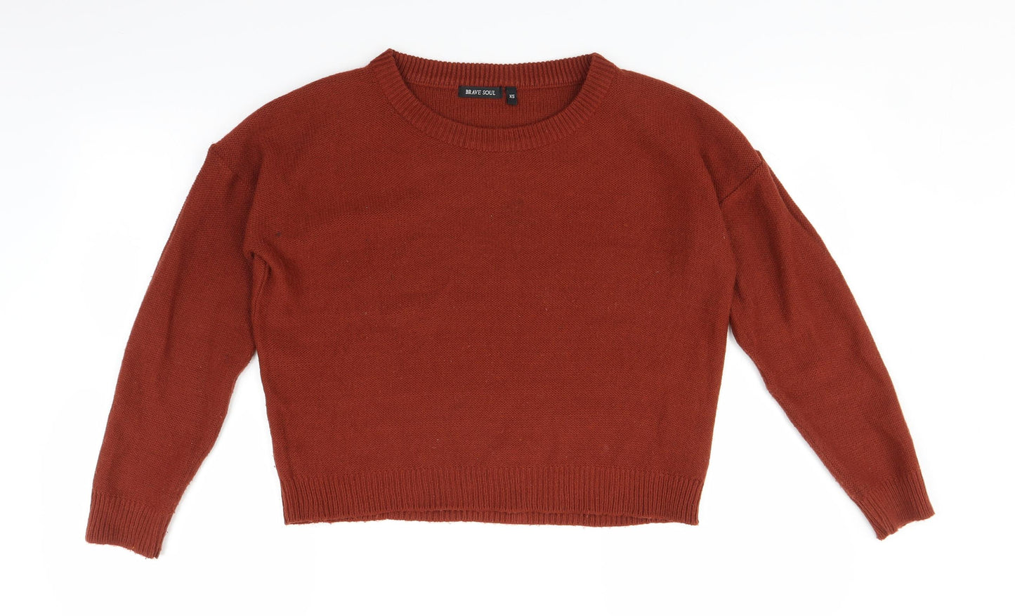 Brave Soul Womens Red  Knit Pullover Jumper Size XS