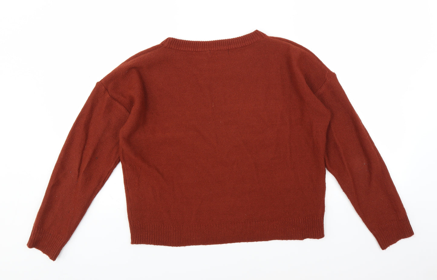 Brave Soul Womens Red  Knit Pullover Jumper Size XS