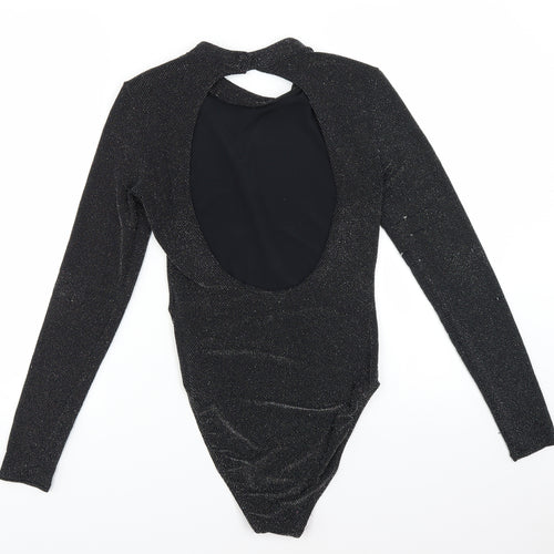 H&M Womens Black   Bodysuit One-Piece Size M  - Sparkly open back