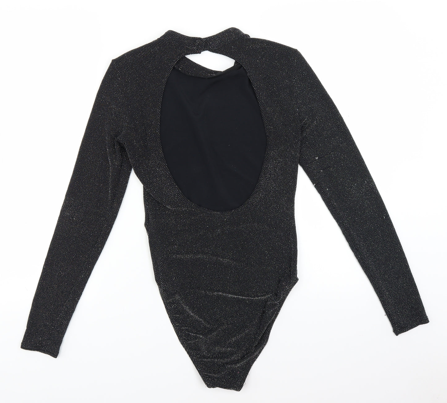 H&M Womens Black   Bodysuit One-Piece Size M  - Sparkly open back