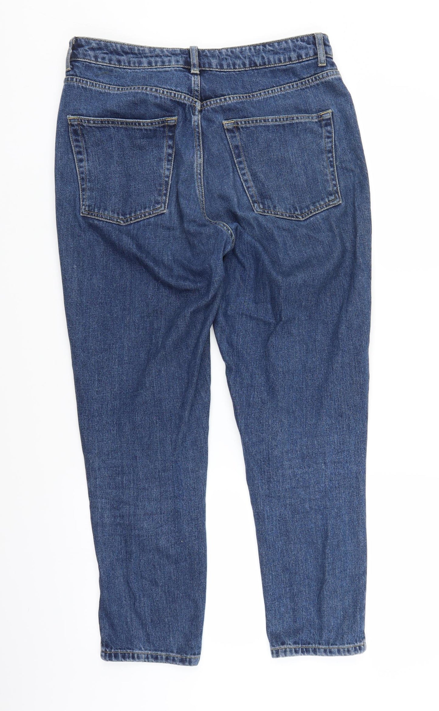 Topshop Womens Blue  Denim Mom Jeans Size 32 in L25 in